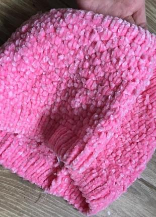 Плюшевый розово-персиковый снуд шарф повязка reserved2 фото