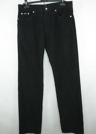 Класичні вельветові штани брюки hugo boss texas black corduroy straight fit pants