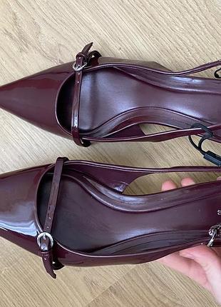 Лакированные туфли мюли zara🔥