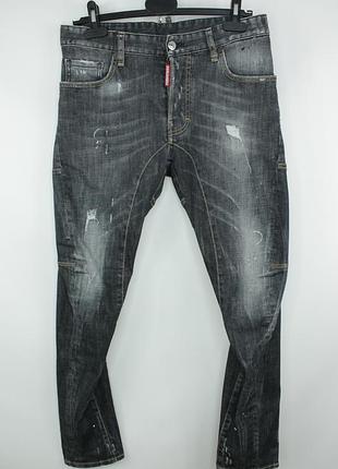 Круті оригінальні джинси dsquared2 tidy biker distressed denim skinny jeans