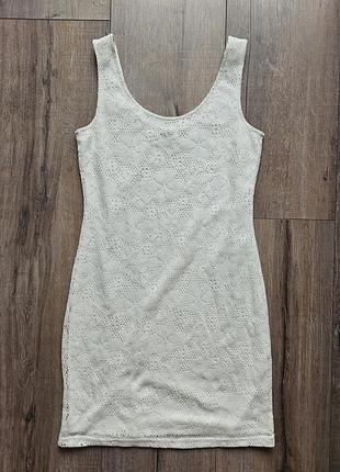 Летнее белое платье s/m