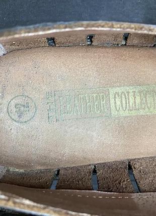 Шикарные. кожаные туфли, сандалии "leather collection". наш размер 44.- 44,5.   стелька – 29 см.9 фото