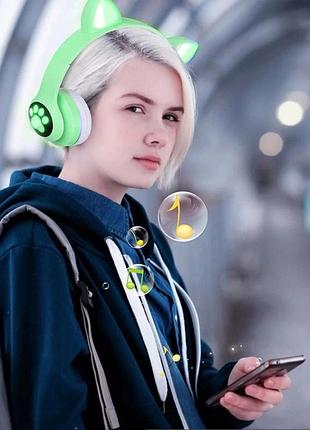 Беспроводные наушники с кошачьими ушками и rgb подсветкой cat vzv 23m
