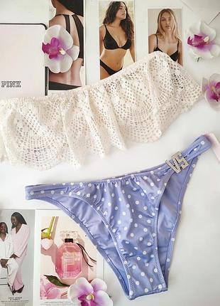 Victoria's secret m 38 купальник бандо со стразами 75a 75b 75c, 80a 80b