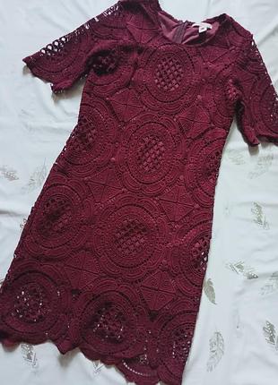 Платье "anna field" цвета бордо
