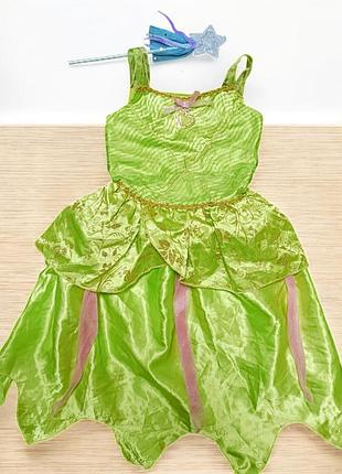 Плаття костюм фея Дінь Дінь з паличкою 5-6 років