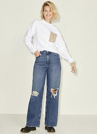 Джинсы wide high waist женские jjxx синие (12345765)