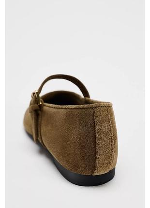 Балетки из замшевого спилка zara новая коллекция,балетки zara,туфли zara,zara new3 фото