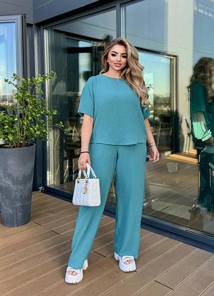 Вільний костюм креп жатка