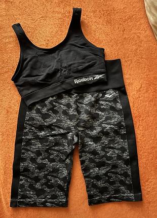 Топ спортивный reebok / шорты everlast