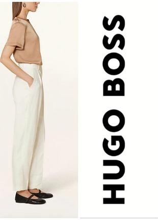 Классические бежевые базовые брюки hugo boss