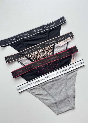 Трусики виктория секрет набор танга victoria’s secret