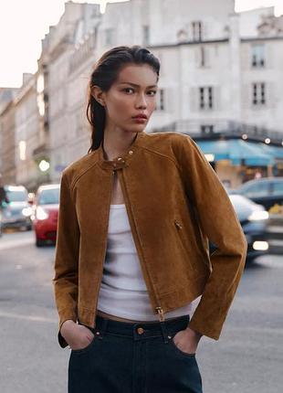 Куртка із замші zara