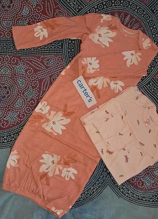 Набір з 2х ночнушок для малюка 0-3 місяці carter's