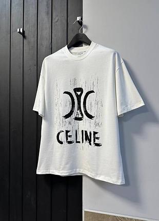 Біла футболка celine