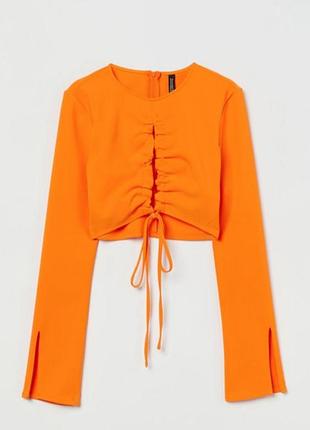 Помаранчева яскрава  блуза