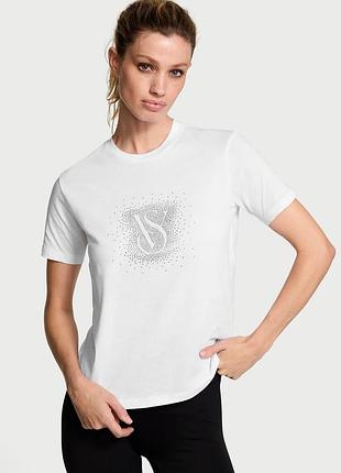 Футболка хлопковая cotton perfect tee виктория секрет
