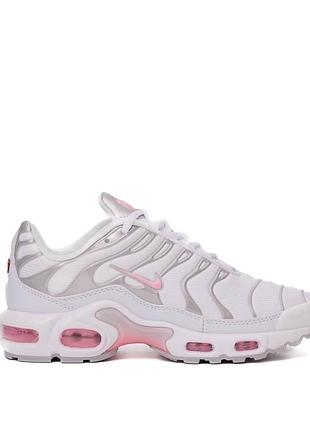 Жіночі кросівки nike air max plus tn white grey pink