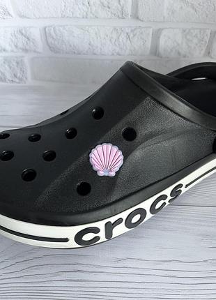 Джибітс «рожева мушля» 🐚 шарм для крокс, crocs