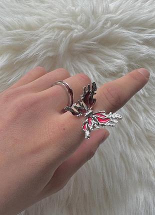Комплект из двух колец «red butterfly”