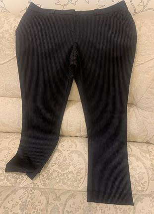 Штани massimo dutti,  прямi, полоска, роз. 44/34, 73% вовна