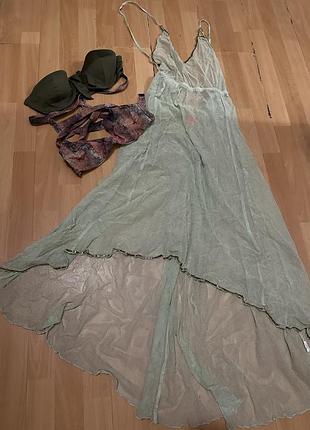 Накидка пляжная и 2 купальника