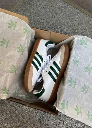 Кросівки adidas samba white green 3