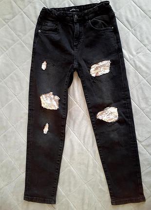 Джинсы в пайетках двухсторонних👧👧👧