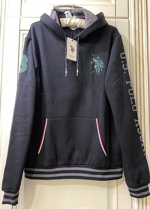 Оригінальне ,чорне худі, толстовка, кофта з капюшоном u.s. polo assn.