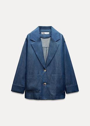 Жакет оверсайз з льоном zara