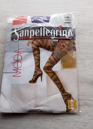 Колготы с узором sanpellegrino фиолетовые