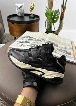 Чоловічі кросівки adidas originals niteball m black beige leather