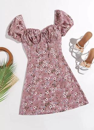 Стильное платье в цветок от shein