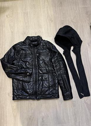 Куртка кожаная на меху lc waikiki.