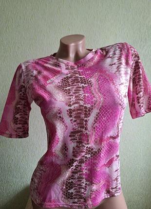 Футболка американка. топ. гольф. топік еластичний. рептилія.