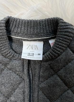 Вязаний бомбер zara 12-18m 3