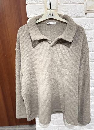 Кофта свитер с воротничком размер xl