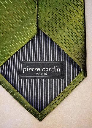 Классический галстук pierre cardin,зеленая.