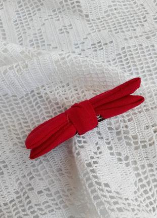 Краватка метелик з габардину на металевому затиску прищіпці бант вінтаж3 фото