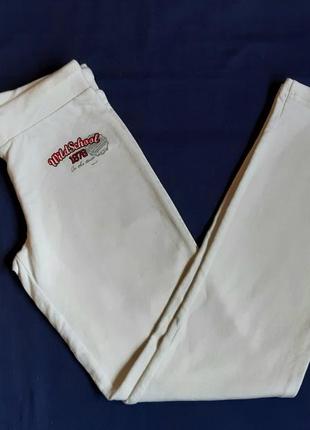 Белые спортивные трикотажные штаны двунитка on the town франция на10 лет (140см)