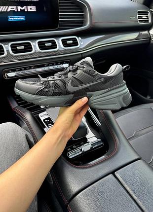 Кроссовки nike v2k run triple black dark smoke grey