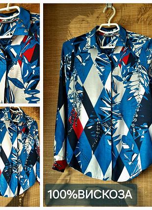 Рубашка/100%вискоза/tommy hilfiger