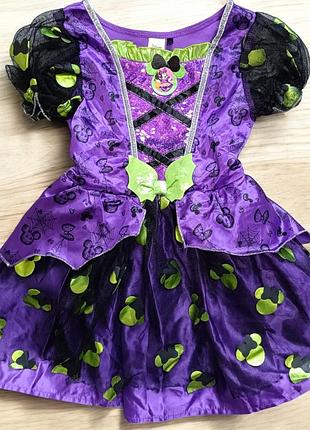 Костюм платье мини минни маус микки ведьма ведьмочка 1,5-2 года 18-24 месяца