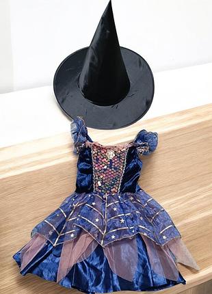 Плаття костюмьки з павуком-папіром із капелюхом світний 3-4 роки