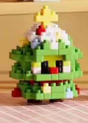 Конструктор новогодняя елка (108 деталей). micro diamonds blocks