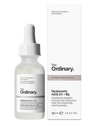 Зволожуюча сироватка з гіалуроновою кислотою 2% та вітаміном в5 the ordinary hyaluronic acid 2%+b5