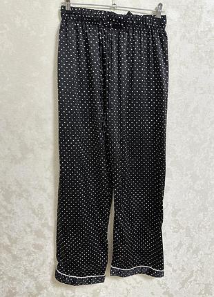 Атласные брюки для дома и сна широкие палаццо