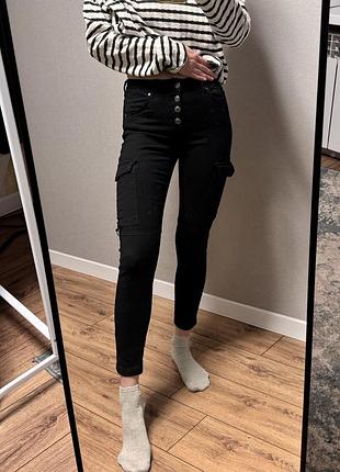 Брюки легинсы с карманами