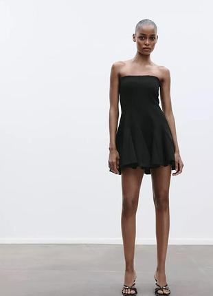 Короткое платье женское черная zara new