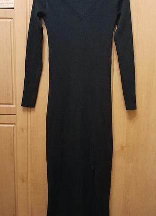 Платье миди рубчик xs-s